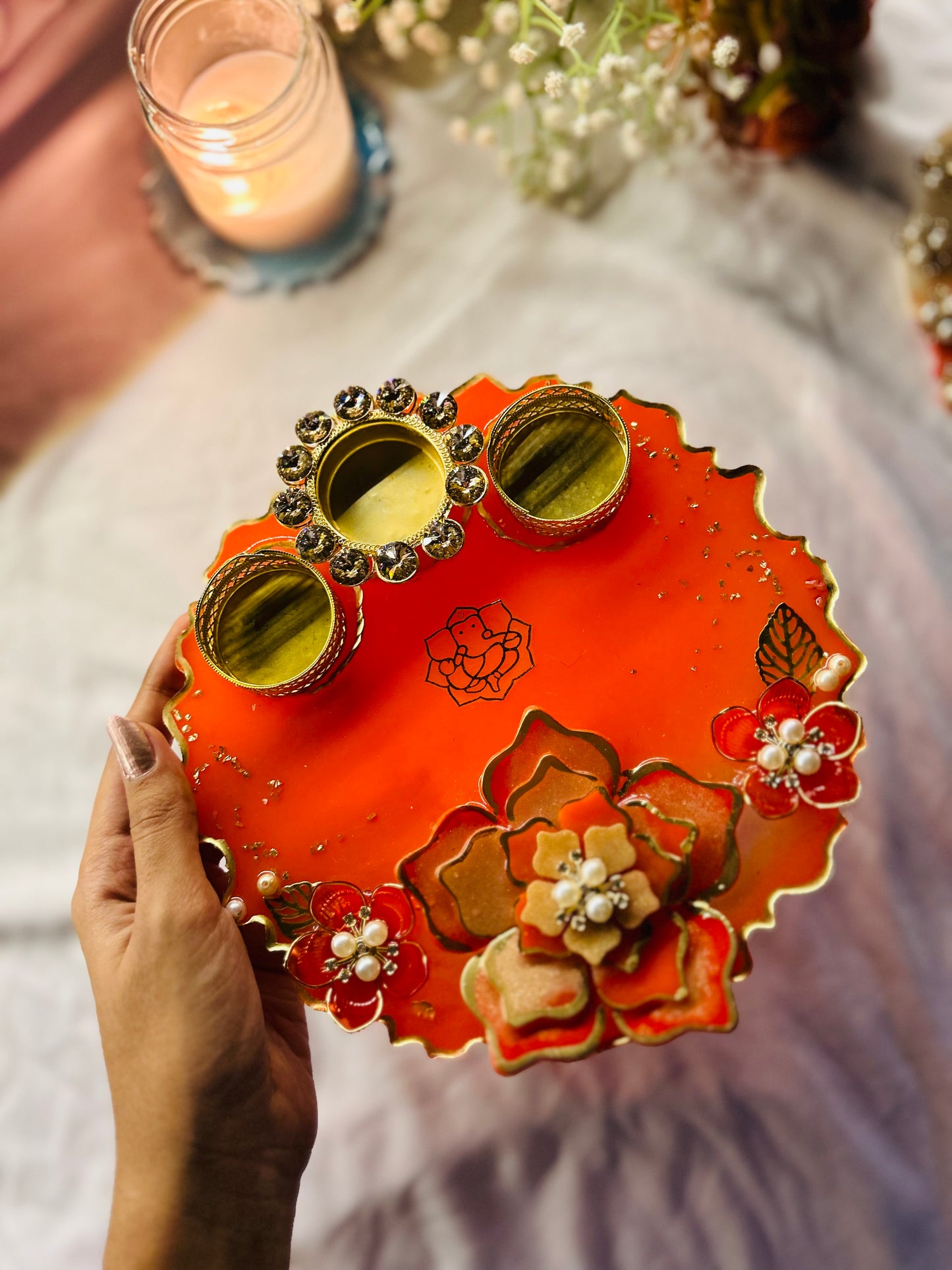 Pooja thali+tilak platter♥️