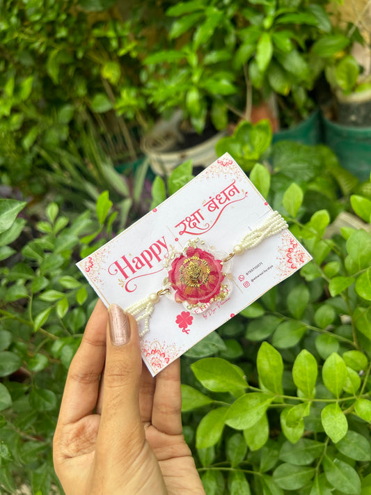 Ganpati ji- Floral Resin rakhi💕