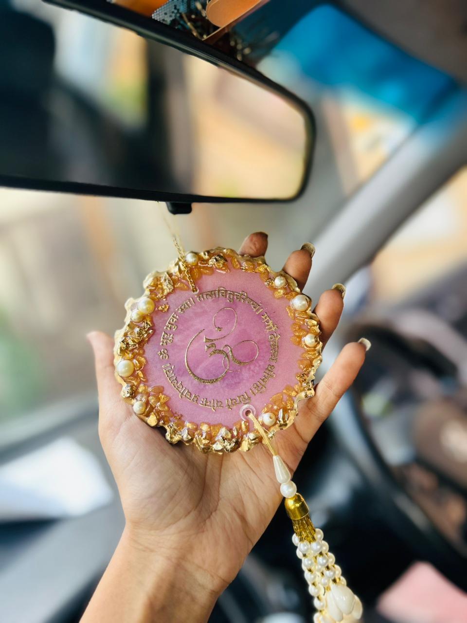 "Gayatri Mantra" - Single Sided Car Hanging