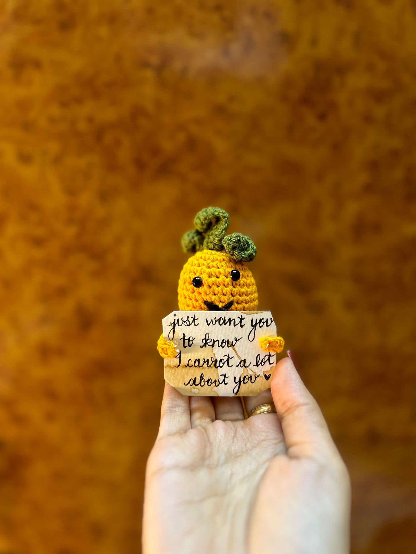 Crochet Carrot ( Desk Buddy)