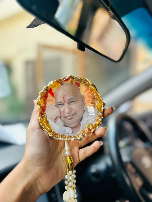 "Guruji Car" Dual-Sided Car Hanging