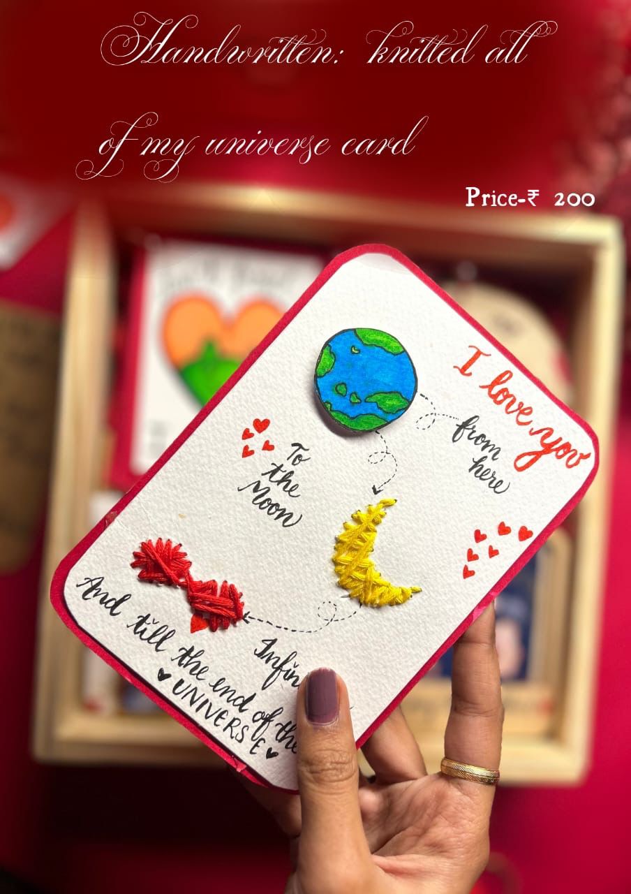 "All Of my UNIVERSE"-Hand-Knitted Gift Card
